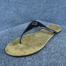 Cole Haan  Women Thong Sandal Shoes Black Patent Leather Size 11 Medium - £21.68 GBP