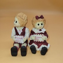 Raggedy Ann &amp; Andy Valentines Day Ceramic Figures - £11.44 GBP