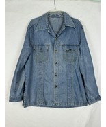 Vintage Denim Shirt Jacket 70’s Disco Collar Hippy Boho Flare LEE Distre... - $32.50