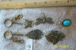 purse jewlrey bronze color keychain backpack filigree charms lot 06 lot of 2 - £5.97 GBP