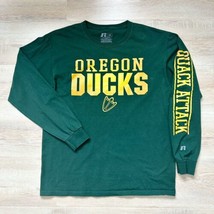 Oregon Ducks Mens Green Quack Attack Long Sleeve Cotton Tee Shirt Larger - £11.73 GBP
