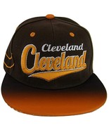 Cleveland Fade Top Printed Bill Adjustable Snapback Baseball Cap (Brown/... - £11.95 GBP