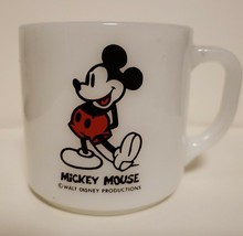 Vintage Mickey Mouse Federal Milk Glass Coffee Mug Cup Walt Disney Produ... - $0.94