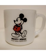 Vintage Mickey Mouse Federal Milk Glass Coffee Mug Cup Walt Disney Produ... - £0.73 GBP