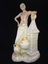 Antique German porcelain. &quot;lady at the water pump &quot;  H 34 CM - £137.32 GBP