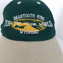 Beartooth Mountains Hat Wyoming Strapback Cap Green Khaki Top of the World - $19.79