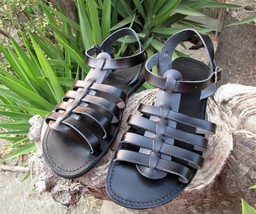 Men&#39;s Handmade Greek Leather Gladiator Sandals - $53.00