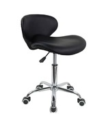 Ergonomic PU Leather Rolling Stool with Adjustable Height and Modern Shell - €79,31 EUR