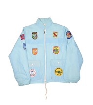 Vintage 70s Souvineer Patches Jacket Womens S Full Zip Windbreaker East ... - £44.47 GBP