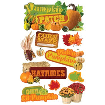 Pumpkin Patch 3D Dimensional Fall Scrapbooking or Craft Stickers - $4.95