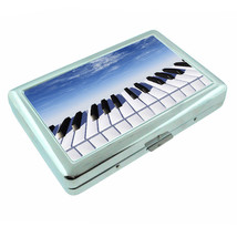 Piano Keys Em2 Silver Metal Cigarette Case RFID Protection Wallet - $16.78