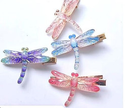 Dragonfly rainbow hair clip set-5 PIECES - $11.88