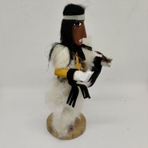 Native American Navajo Handmade Painted Wood 8&quot; Medicine Man - £38.36 GBP