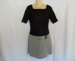 White House Black Market dress midi Size 2 black bodice print skirt shor... - $21.51