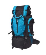 vidaXL Hiking Backpack XXL 19.8 gal Black and Blue - $127.33