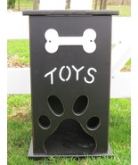 Handmade PET TOY BOX Wood Dog Cat Storage w Bone Paw Print Custom Finish... - $1,759.95 MXN+