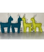 2024 Target Wondershop Plush Deer Ornaments Lot Of 4 NEW - $33.82 CAD
