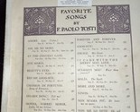 Vintage Favorite Songs by F. Paolo Tosti Sheet Music Beauty’s Eyes - £6.90 GBP