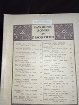 Vintage Favorite Songs by F. Paolo Tosti Sheet Music Beauty’s Eyes - £6.84 GBP