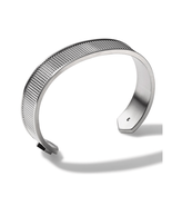 Bulova Precisionist Open Cuff Bracelet, Knurled Texture Design, Silver, NWT - $2,402.13 MXN