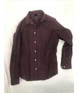 H&amp;M Mens L Shirt Long Sleeve Button Down Red White - £6.58 GBP