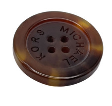 Michael Kors Plastic Butterscotch Color Main Front Replacement Button 1.08&quot; - £6.35 GBP