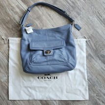 Coach Penelope D1276- F19045 Leather Lilac Blue Hobo Shoulder Handbag Purse NEW - £197.84 GBP