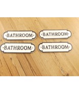 4 CAST IRON BATHROOM Room Sign Style Cast Iron Door Resale *PAINT DEFECTS** - $410.31 MXN