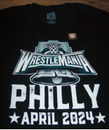 WWF WWE WRESTLEMANIA PHILADELPHIA PHILLY T-SHIRT MENS LARGE NEW Wrestling - $27.77 CAD