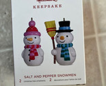 NEW 2018 Hallmark Keepsake Christmas Ornament Salt and Pepper Snowmen Se... - $17.75