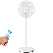 Costway 14&quot; Remote Control Oscillating Pedestal Fan 3-Speed Adjustable H... - £80.20 GBP