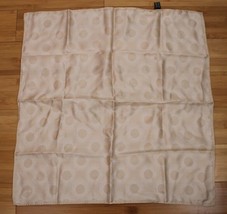 J. Crew Tan Geometric Dot 100% Silk Twill Hand-Rolled Hem Handkerchief Scarf 21&quot; - £13.71 GBP