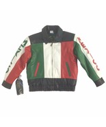 93431 MEXICO Kids Bomber Leather Jacket  - £74.65 GBP