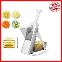 Safe Adjustable Mandoline Slicer for Effortless Vegetable &amp; Fruit Cutting - $40.73