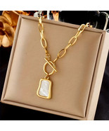 Chic Geometric Square Necklace in Stainless Steel Design - $27.85 CAD