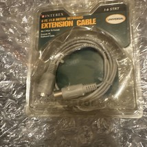 Interex 6ft IBM Keyboard Extension Cable - 5pin DIN Male to Female - NEW!! - £5.50 GBP