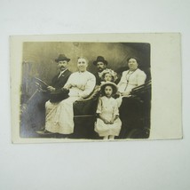 RPPC Photo Postcard People Sit Old Car Homan &amp; Raman Family Ohio Antique... - $29.99