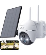 Security Camera Outdoor, 2K Wireless Wifi 360° Ptz Camera, Iegeek Solar ... - £92.12 GBP