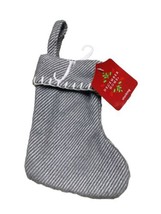 December Home Embroidered Fabric Felt Winter 12” Stocking/Holiday Letter J - $19.26