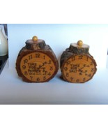 WOOD CUT TREE STYLE SOUVENIR SALT &amp; PEPPER SHAKERS  CAVE CITY, KENTUCKY ... - £11.06 GBP