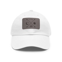Personalized Dad Hat with Embroidered Leather Patch | 100% Bio-Washed Co... - £17.74 GBP