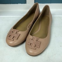 Tory Burch Melinda Nude tan Powder Coated Flats women’s Sz 6 - £67.11 GBP