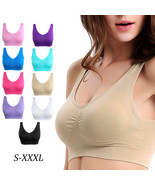 3 PACK Womens Ladies Sports Sleep Comfort Bras Full Cup Non-Wired Seamle... - €16,26 EUR