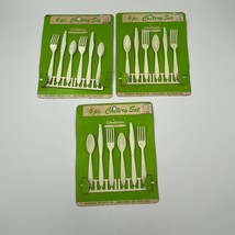 Vintage Chilton Toy&#39;s 6 Piece Cutlery Set of 3 Plastic Silverware - $27.99