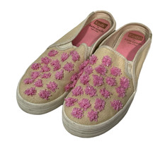 Kate Spade X Keds Double Decker Raffia Mule Sneakers Pink Pom-Poms Beach... - £13.62 GBP