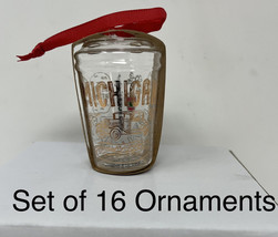 Starbucks MICHIGAN BEEN THERE SERIES Glass Holiday Ornament 16 Total - £100.02 GBP