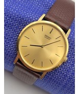 1982 SEIKO Ultra Thin Analog Quartz Watch 8620-0019 Men Gold Tone Runs G... - $75.99