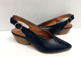 MIZ MOOZ WOMEN&#39;S   LEATHER  HEELED SHOES BLACK 37EU / 7US  # K-64 - $74.25