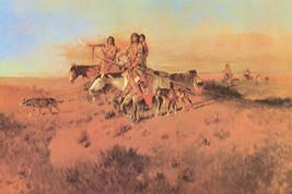 Following the Buffalo Run by Charles Marion Russell Giclee Art Print Ships Free - £31.06 GBP+