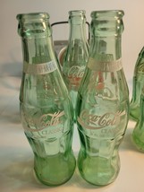 Coca Cola Aluminum Caddy with 6 Green Glass Bottles - one from St. Joseph, MO image 11